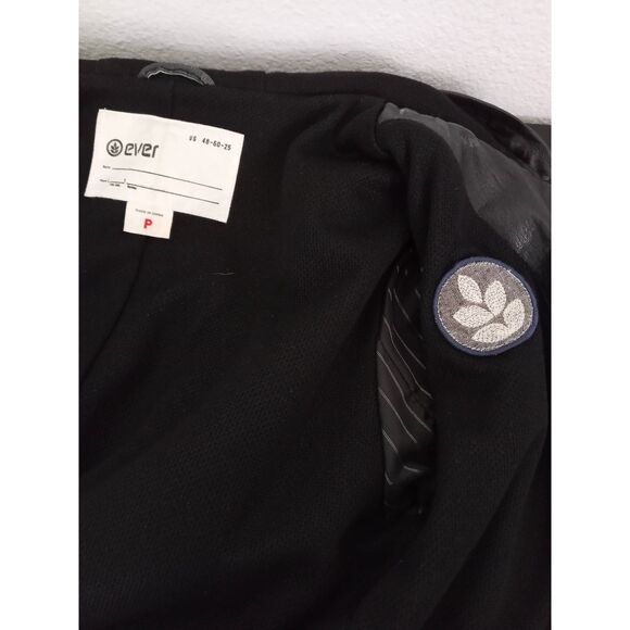 EVER Leather Hoodie Jacket NWOT Moto Distressed Black Zip Lined Pockets Small XS - Picture 6 of 10